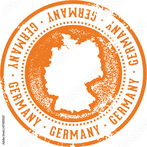 Vintage Germany Europe Travel Stamp