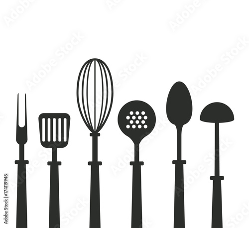 Kitchen utensils icons icon vector illustration graphic design