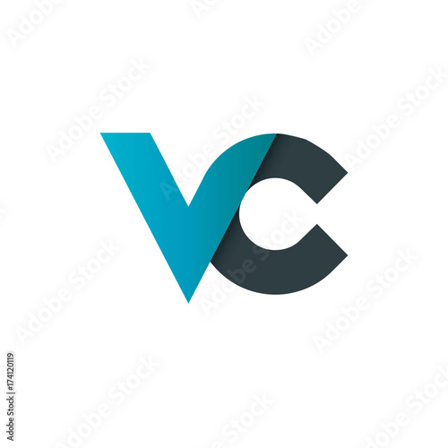 Initial Letter VC Linked Design Logo