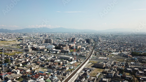大和川から松原市を望む
