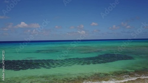 Flying over Turks and Caicos, Malcom beach