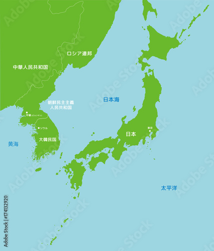 地図 / 北朝鮮と日本　極東地域