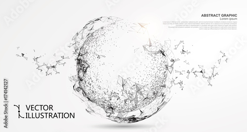 Abstract sphere, internet connection.