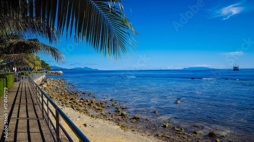 Walk path by the water