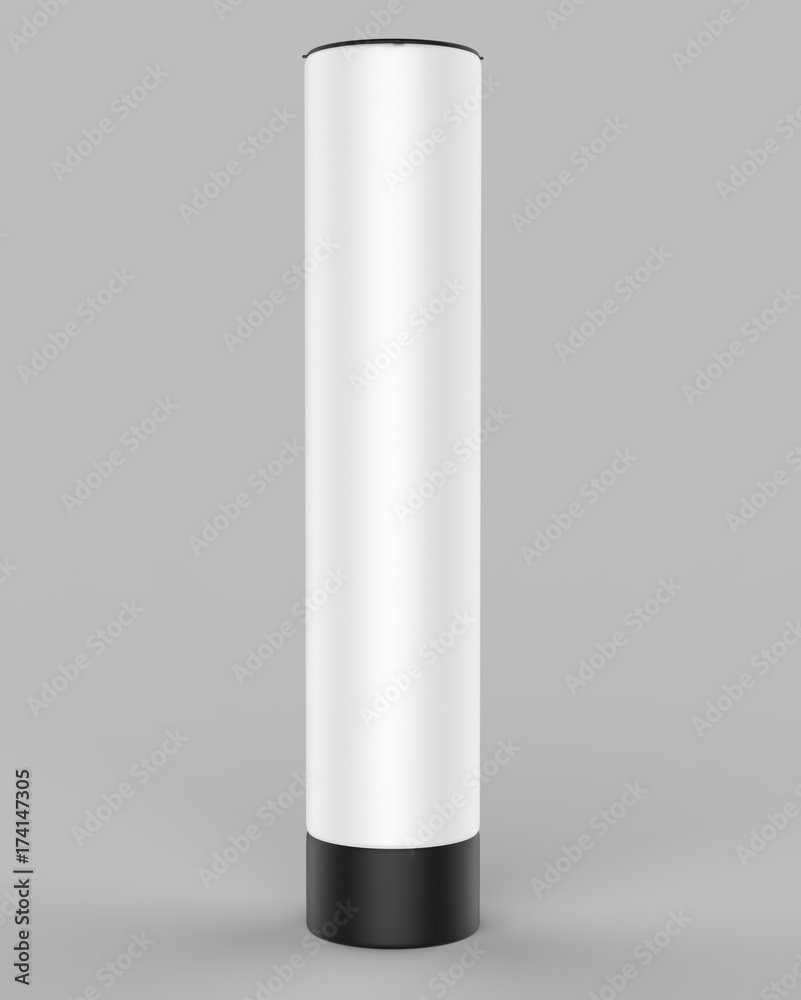 Illuminated self inflatable advertising white blank tube large pillar column advert Air Sky Wind dancer for mock up and template design. 3d render illustration. Illuminated self inflatable advertising white blank tube large pillar column advert Air Sky Wind dancer for mock up and template design. 3d render illustration.