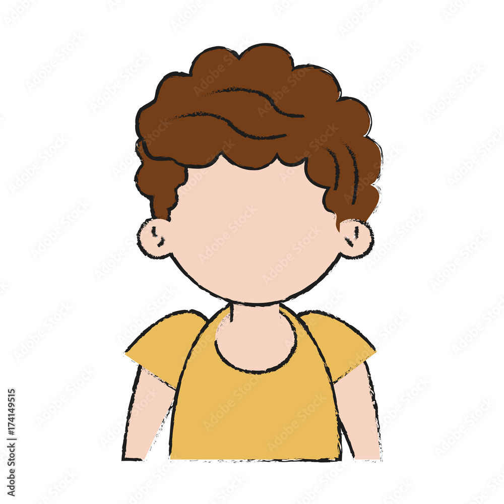 Kid boy faceless icon vector illustration graphic design Kid boy faceless icon vector illustration graphic design