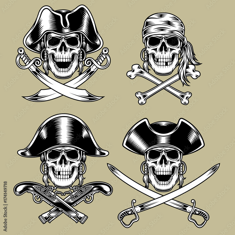 Pirate Skull tattoo by Fredao Oliveira | Post 14487