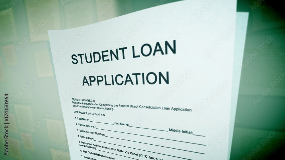 Obraz premium Pop art student loan illustration