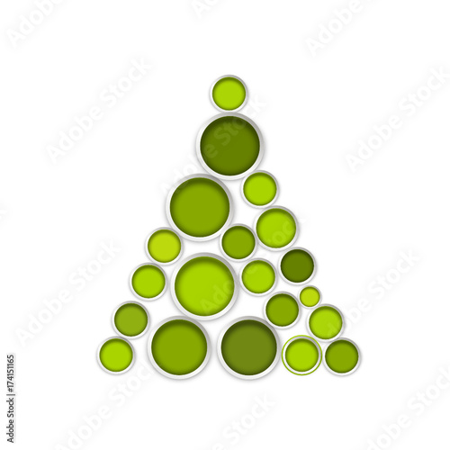 Moderner Christbaum Tannenbaum Grün Weihnachtsbaum Kreis Kugel