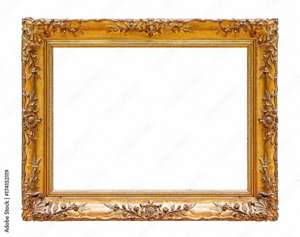 Golden frame for paintings, mirrors or photos Golden frame for paintings, mirrors or photos