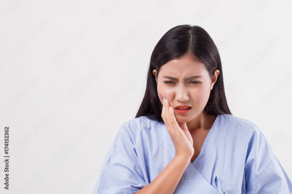 painful woman with toothache, tooth decay, sensitivity painful woman with toothache, tooth decay, sensitivity