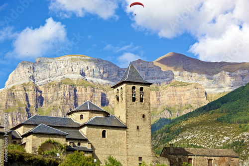 Pirineos Aragoneses en la falda del Monte Perdido dede el pueblo de Torla photo