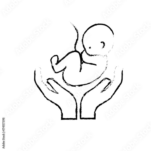 figure baby umbilical cord and new life