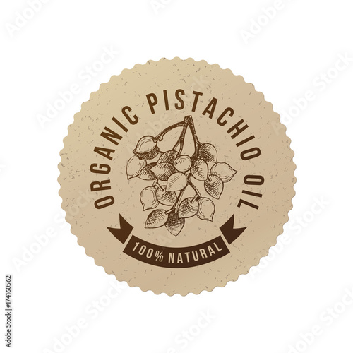 Organic pistachio oil emblem