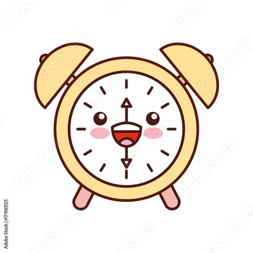 kawaii alarm clock time alert bell hour cartoon
