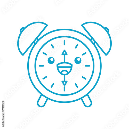 kawaii alarm clock time alert bell hour cartoon
