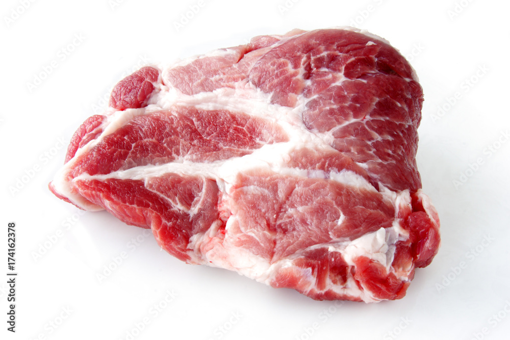 raw pork meat isolated on white background raw pork meat isolated on white background