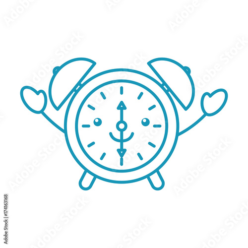 kawaii alarm clock time alert bell hour cartoon