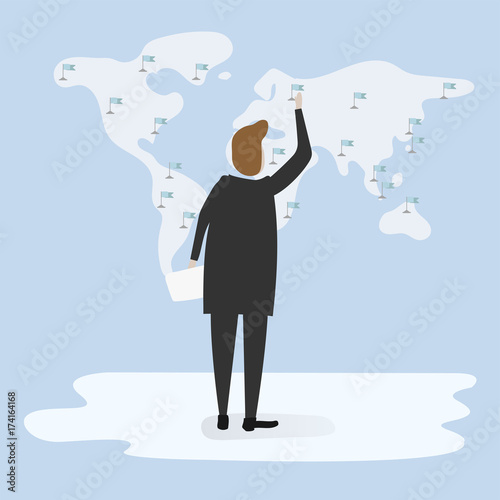 Illustration of global business design