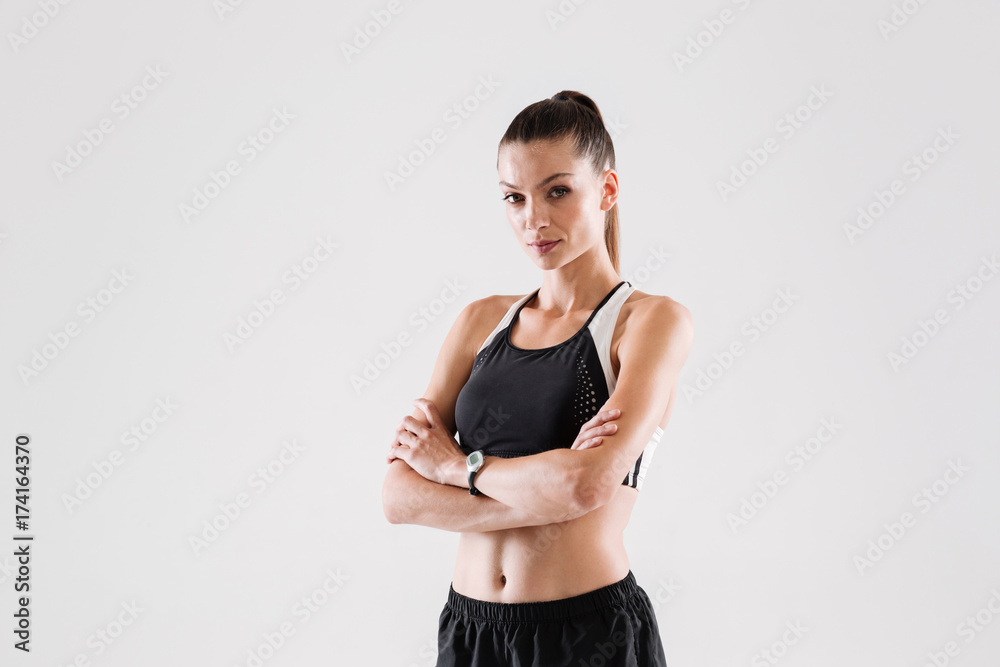 Portrait of a smiling young sportswoman Portrait of a smiling young sportswoman