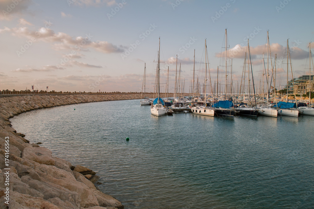 Boats in Yacht Marina (Herzliya, Israel)
