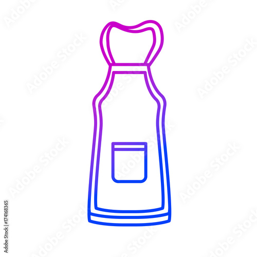 line apron object design style to clean