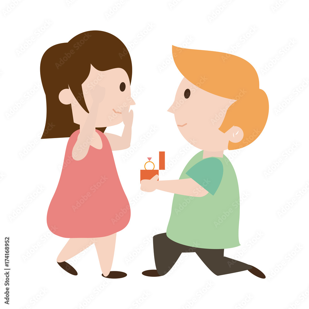 man proposing to woman couple cute icon image vector illustration design man proposing to woman couple cute icon image vector illustration design