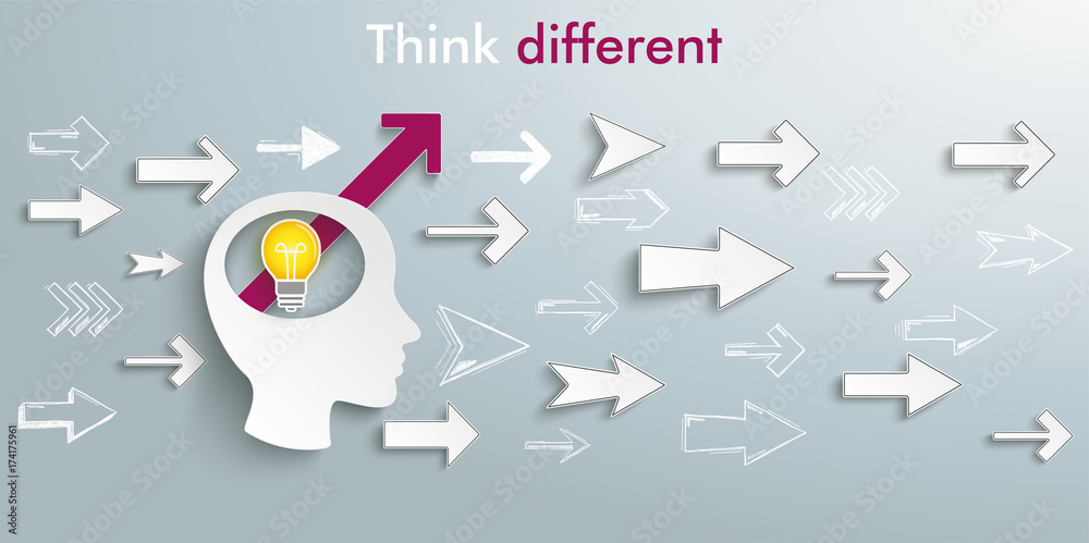 Human Head Brain Arrows Growth Success Human Head Brain Arrows Growth Success