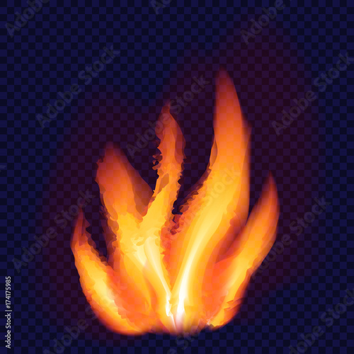 Fire flame concept background, realistic style