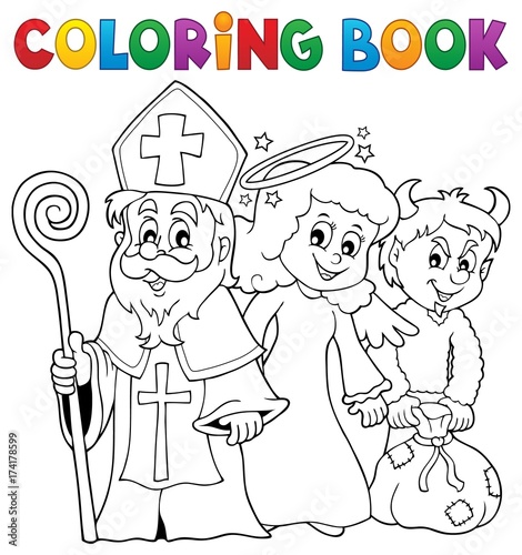 Coloring book Saint Nicholas Day theme 1