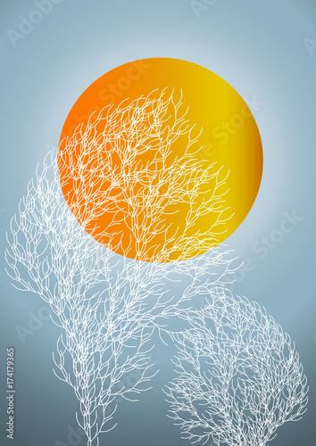 Abstract winter trees