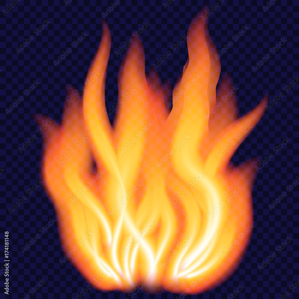 Fototapeta premium Big fire concept background, realistic style