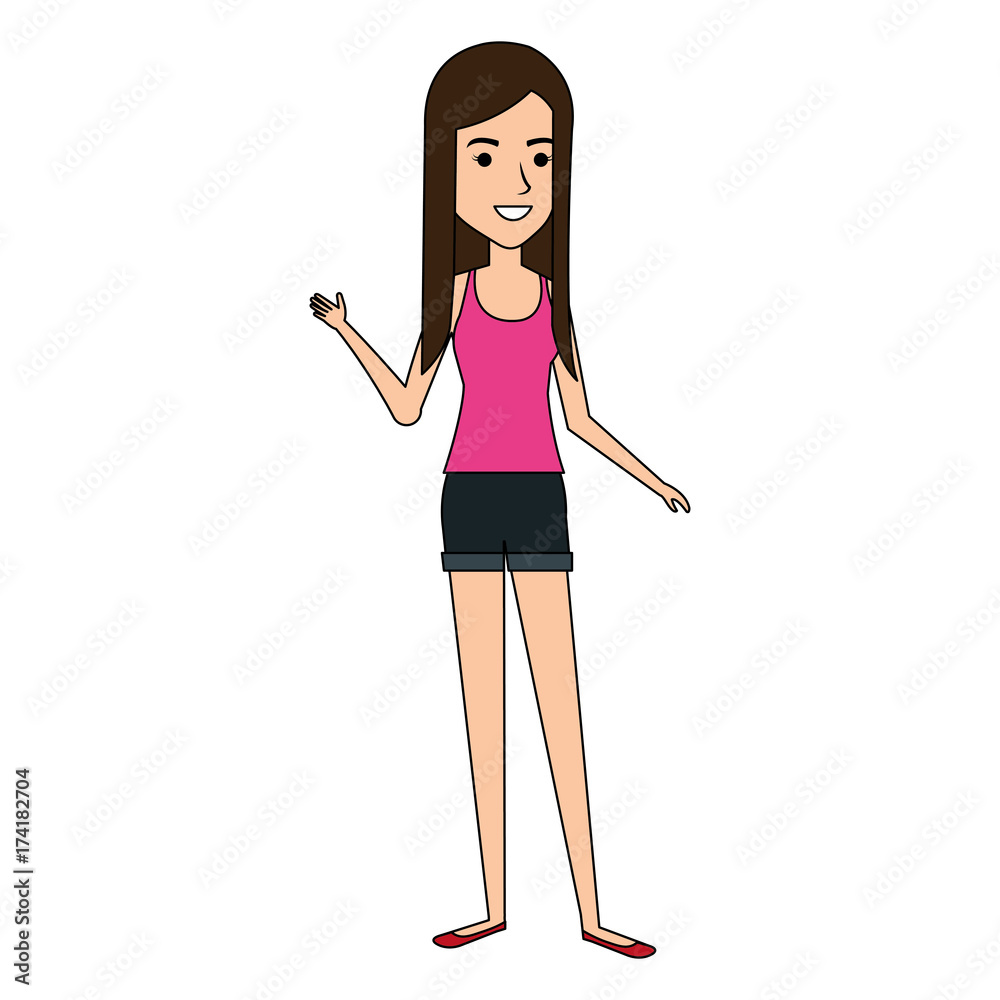 beautiful woman standing avatar character beautiful woman standing avatar character