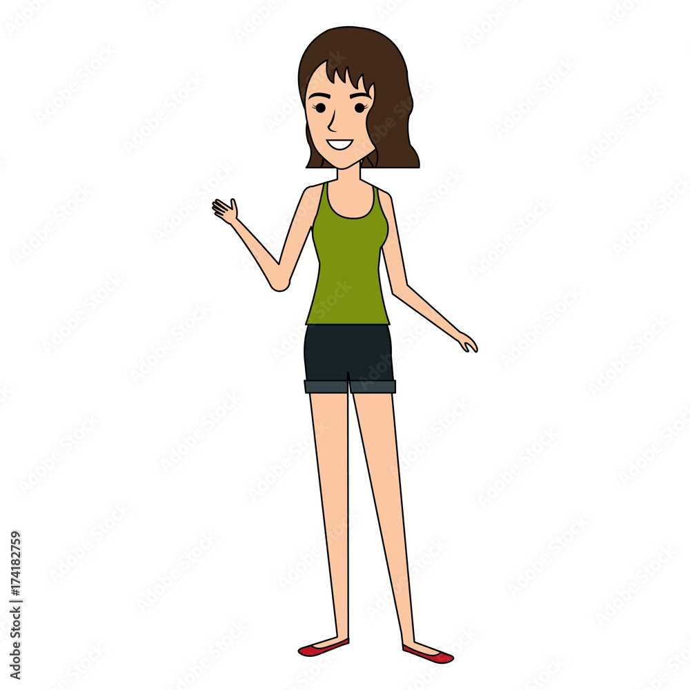 beautiful woman standing avatar character beautiful woman standing avatar character
