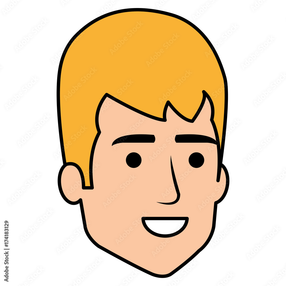 young man head avatar character young man head avatar character