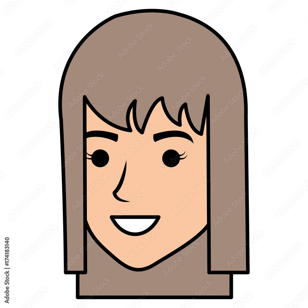 Fototapeta premium beautiful woman head avatar character
