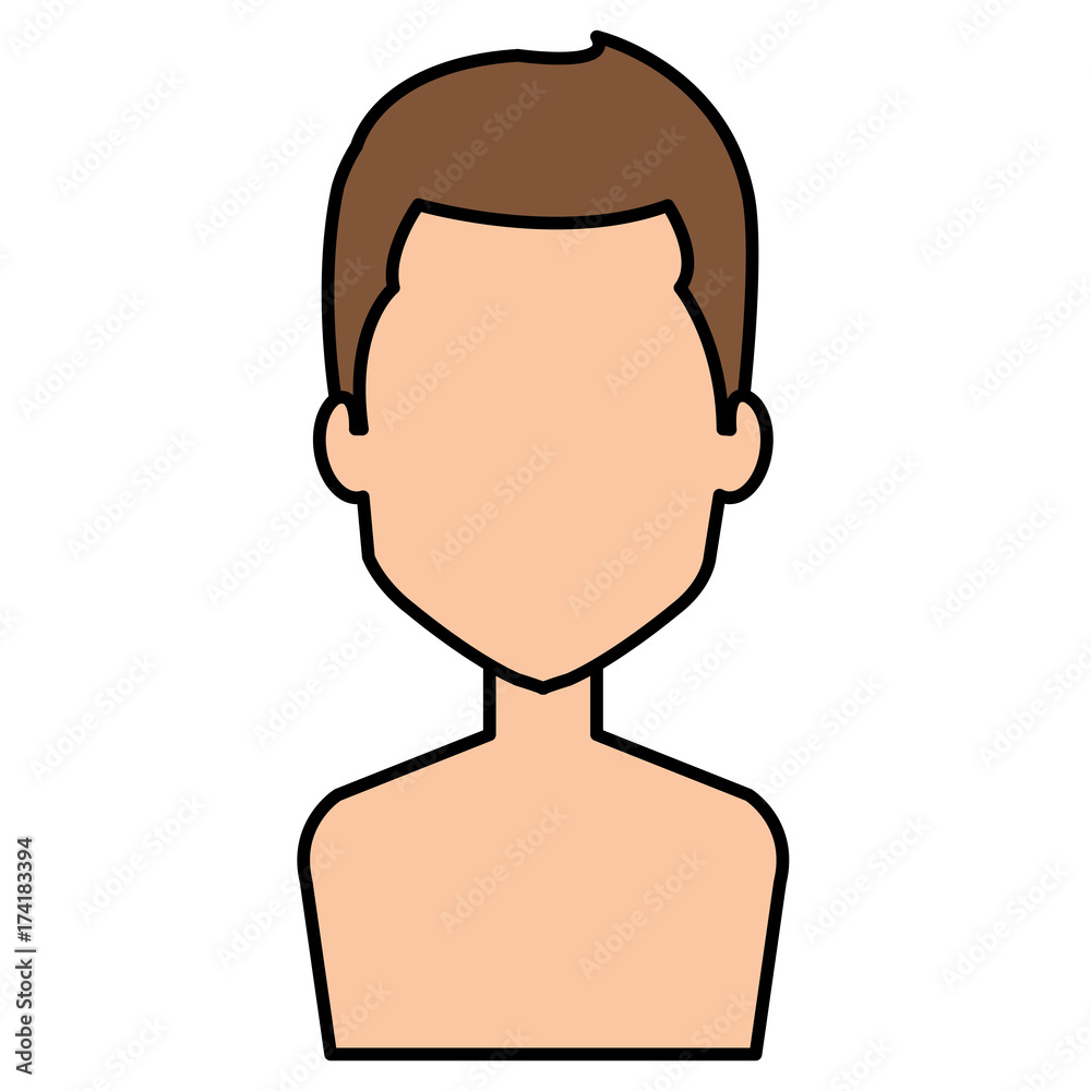 young man shirtless avatar character