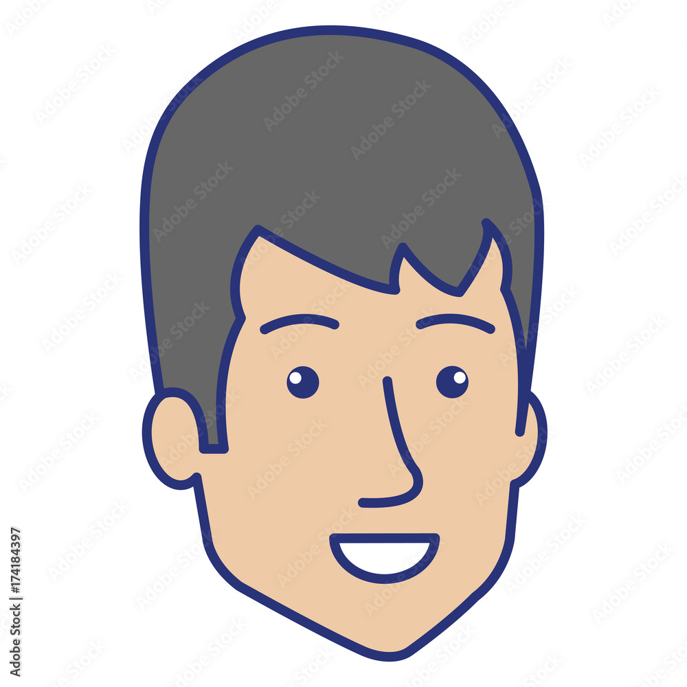 young man head avatar character young man head avatar character