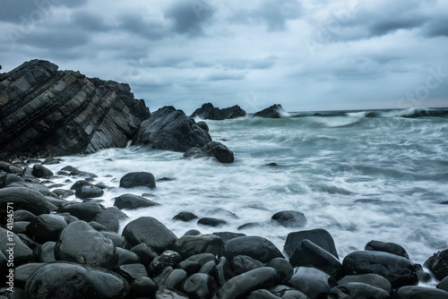 Rock formation at Crescent Head from a nearby beach in Australia © Nick Fox