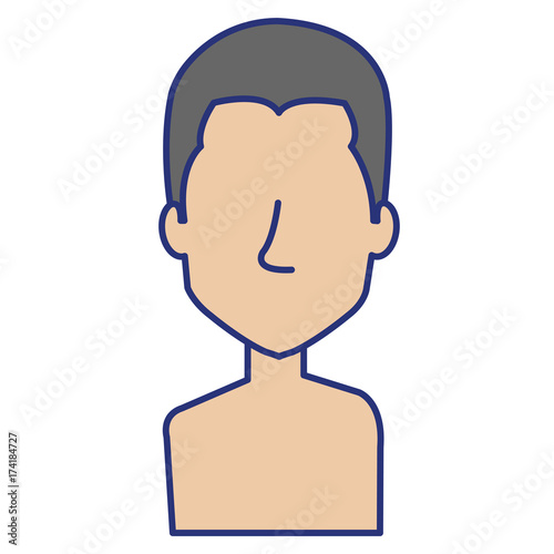 young man shirtless avatar character