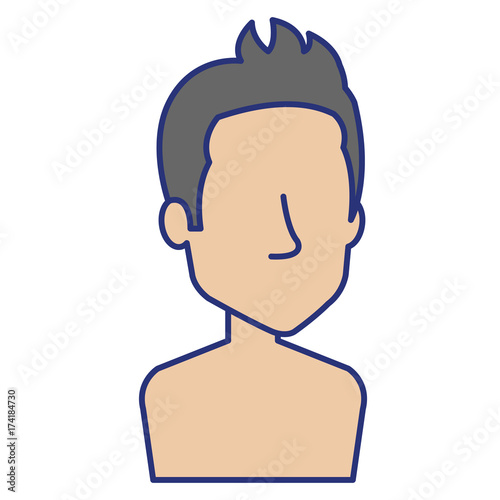 young man shirtless avatar character