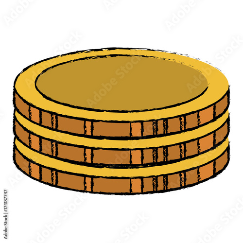 coins money isolated icon vector illustration design