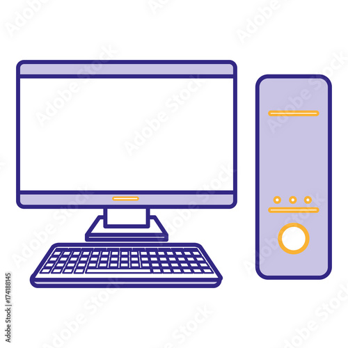 computer desktop isolated icon vector illustration design