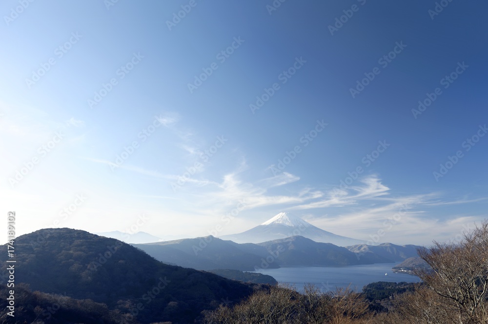 芦ノ湖と富士山