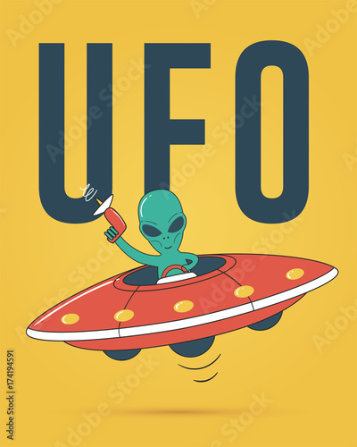 Alien spaceship. UFO
