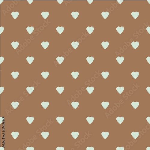 Pattern with hearts. Flat Scandinavian style for print on fabric, gift wrap, web backgrounds, scrap booking, patchwork 