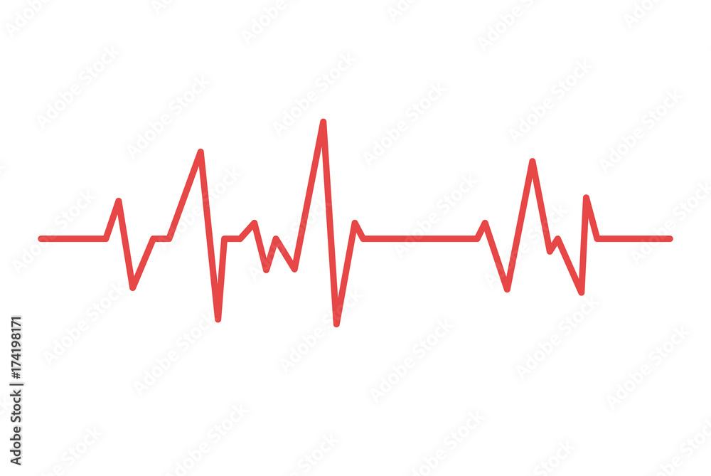 Heart line. Vector cardiogram health medical heartbeat pulse