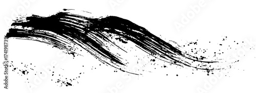 書道　しぶき　毛筆イラスト
