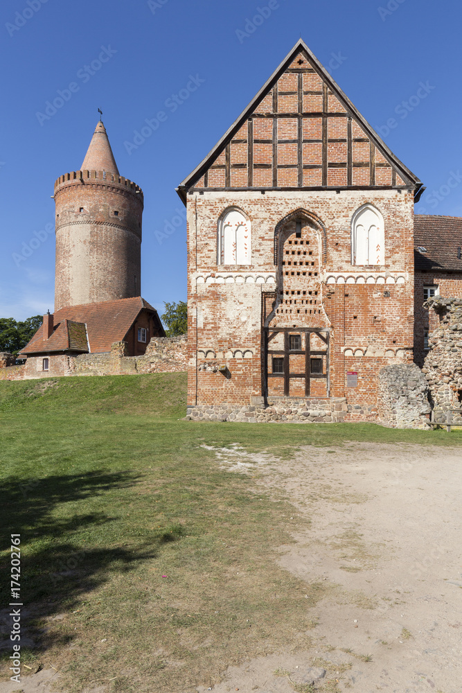 Die mittelalterliche Burg Stargard in Mecklenburg-Vorpommern, Ostdeutschland