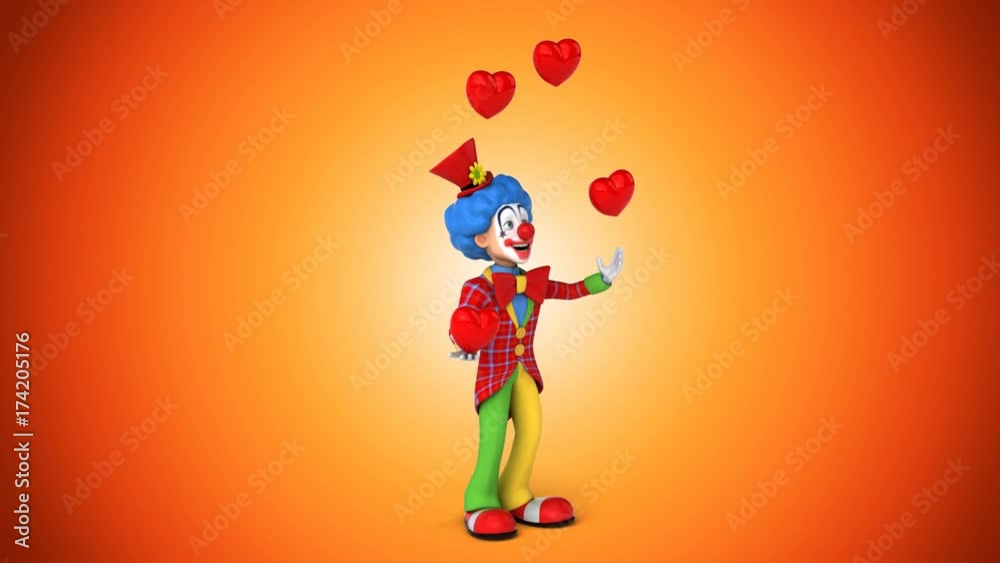 Fun clown - 3D Animation Fun clown - 3D Animation